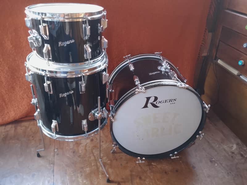 Rogers USA Holiday Cleveland 1960s Black Drum Kit image 1