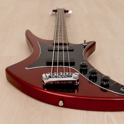 1982 Guild X-702 Vintage Bass Guitar Candy Apple Red w/ Case image 10