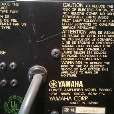 Yamaha P-2250-C Late 70s early 80s - Black metal image 4