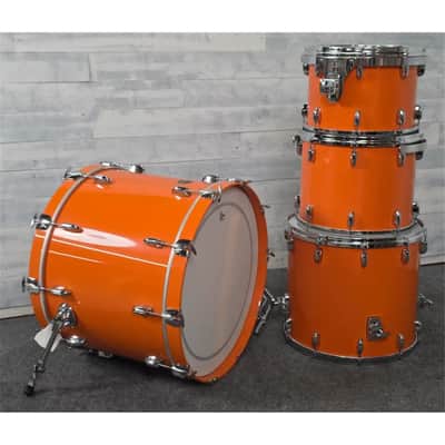 Used Gretsch USA Custom 4pc Drum Set Orange Gloss - Very Good image 3