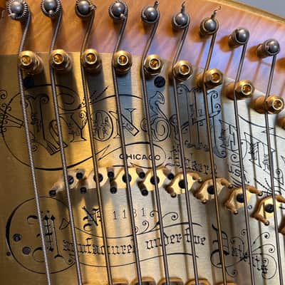 Lyon & Healy Concert Harp Style #21 1912 - Curly Maple, Sitka Pine, Gold leaf Gilding image 8
