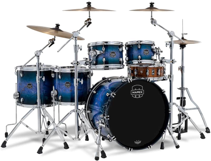 MAPEX IT SR628XUZXQ DRUM SET SATURN VI COBALT BURST image 1