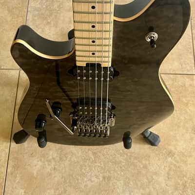 EVH Wolfgang WG Standard Quilted Maple Left-Handed Electric Guitar - Transparent Black w/ Gig Bag image 4