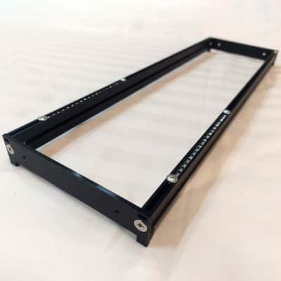 3U 126HP Eurorack Rails Kit with Brackets & M3 Nuts (Black / Silver) image 5
