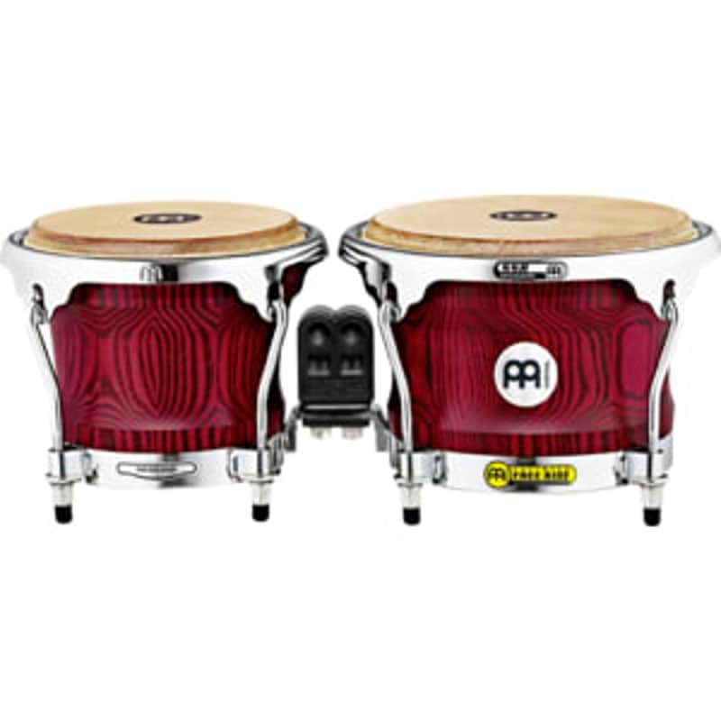 Meinl Woodcraft Bongos 7 and 8 1/2in Vintage Red image 1