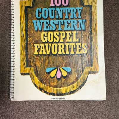 Used 100 Country Western Gospel Favorites Spiral Music Book image 1