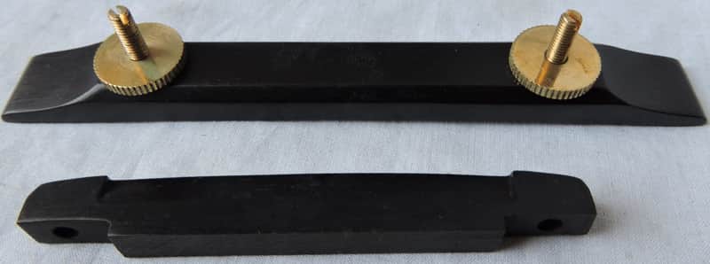 Archtop guitar Lowboy Bridge Gold Wheels Posts Ebony Black image 1
