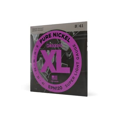 D'addario XL Pure Nickel 9-41 Super Light Electric Guitar Strings - EPN120 image 2