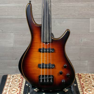 Roscoe Century Standard Plus 4J Fretless Bass Guitar Sunburst w/Case image 2
