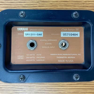 Yamaha SM12III-OAK Club Series III Stage Speaker System Tested 400 Watts Max image 8
