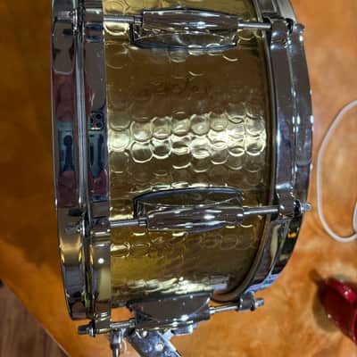 Gretsch S1-0514-BRH Full Range Series Hammered Brass 5x14" Snare Drum 2014 - Present - Hammered Brass image 3