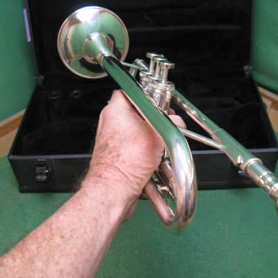 Accord by Blessing 1035 Intermediate Silver Trumpet USA - Reconditioned - Case & Blessing 7C MP image 14