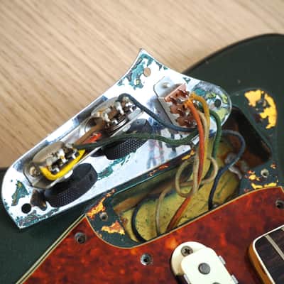 1966 Fender Jaguar Vintage Offset Electric Guitar Sherwood Green w/ohc image 21