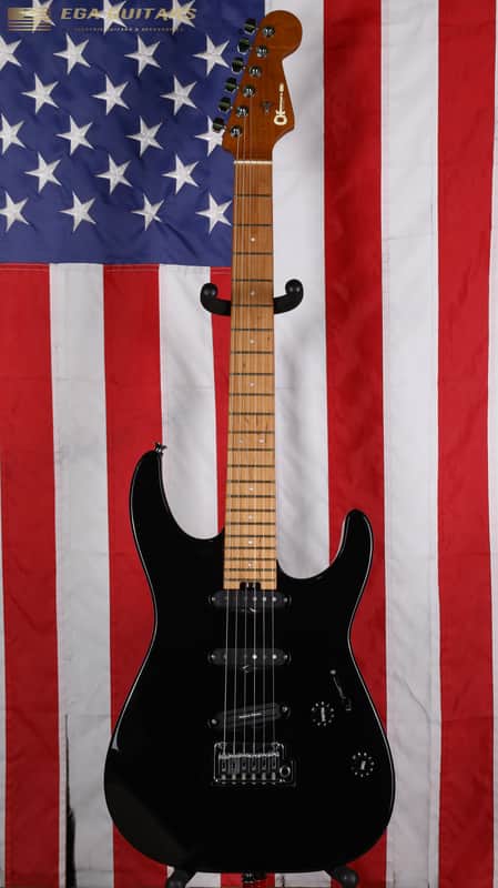 Charvel Pro-Mod DK22 SSS 2PT CM - Black image 1