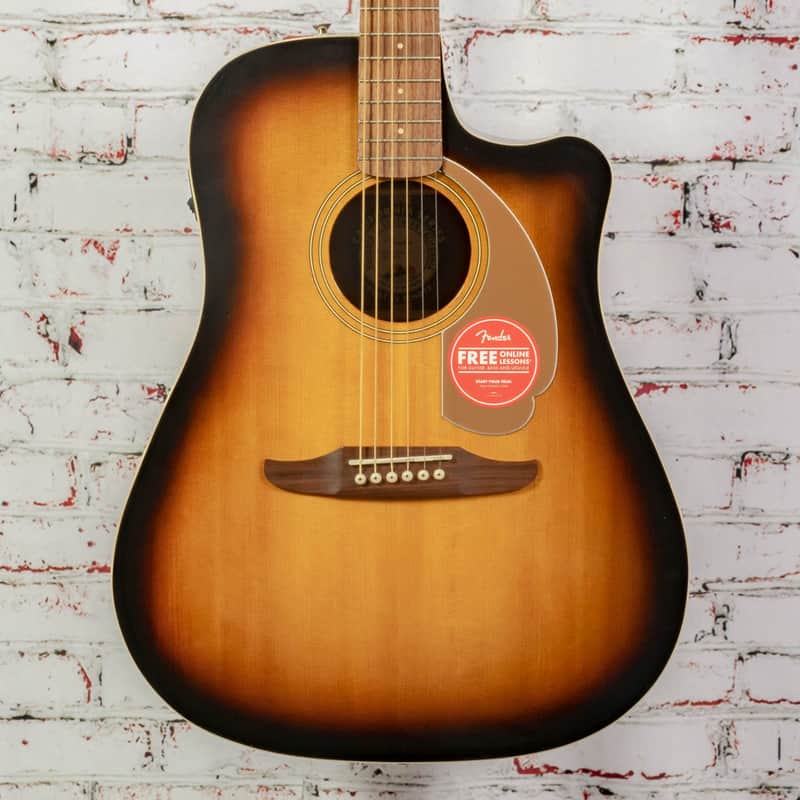 Fender Redondo Player Acoustic/Electric Guitar Sunburst x6982 image 1