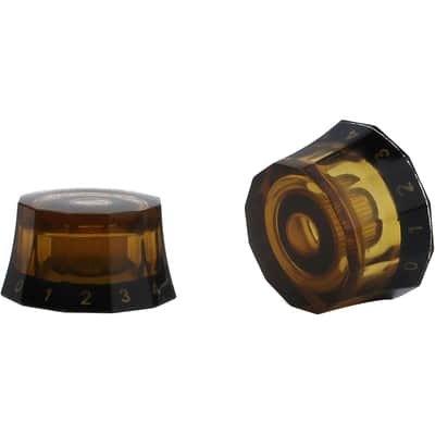 2Pcs PRS Potentiometer Control Knobs Dia. 6mm (0.24") Shaft Pots - Rotary Volume Tone Buttons Replacement Part for Electric Guitar or Precision Bass - Brown image 2