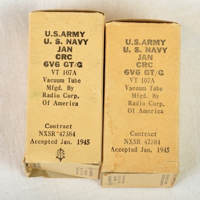 RCA 6V6 GT/G JAN NOS matched pair 1945 - WWII image 12