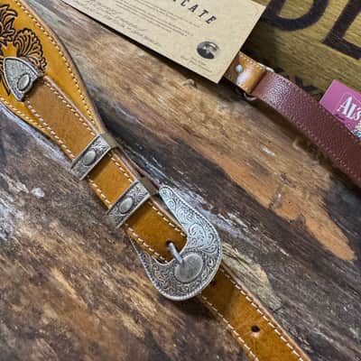 Blue Bell Straps MONTEREY Artisan Aniline Patina Washed “ ONE OF A KIND” Custom for Al’s Music Factory Silver Hardware image 16