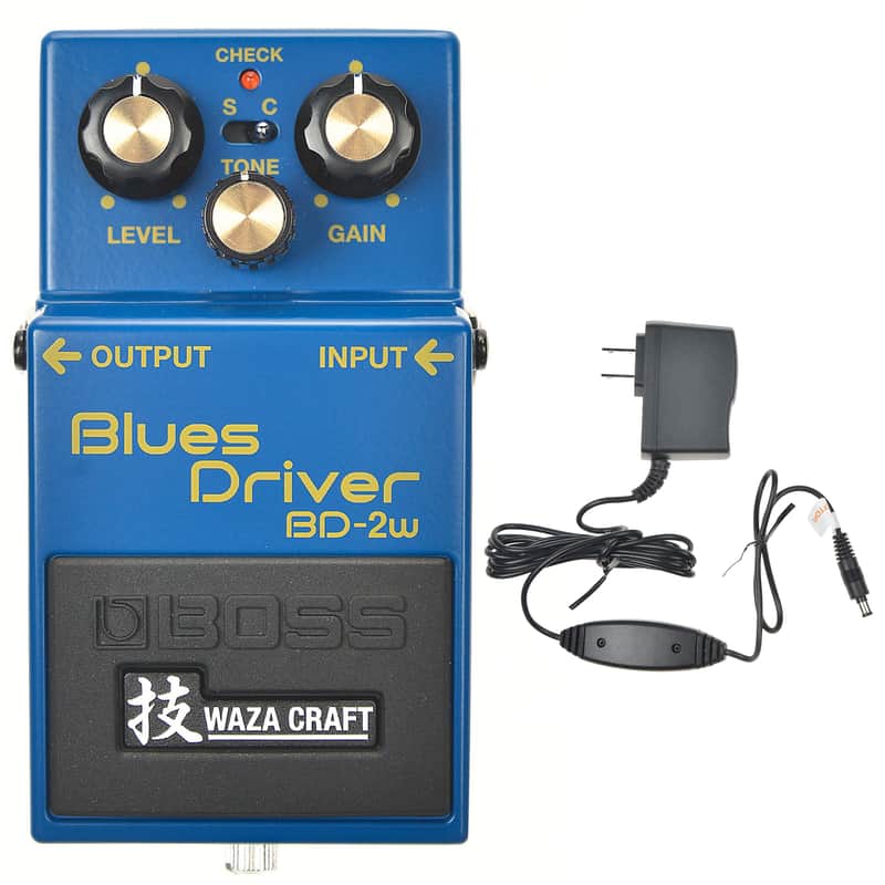Boss BD-2W Blues Driver Waza Craft Analog Pedal Bundle w/ Boss PSA-120S2 Power Supply image 1