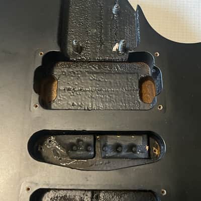 2009 Indonesian Ibanez RG5EX1 Flat Black Basswood Guitar Body Floyd Ready image 8