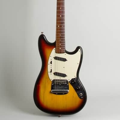 Fender Mustang Solid Body Electric Guitar (1977), ser. #S718693, black tolex hard shell case. image 1
