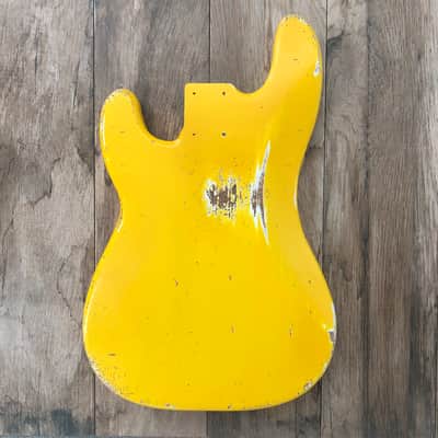 FRANCHIN Jupiter bass body Relic Aged Monaco Yellow 100% Nitro Lacquer Poplar Precision P-Bass Style Made in Italy - Stock piece #23660926 image 9