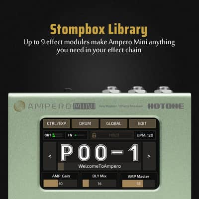 Hotone Ampero Mini MP-50 Guitar Bass Amp Modeling IR Cabinets Simulation Multi Language Multi-Effects with Expression Pedal Stereo OTG USB Audio Interface(U.S. domestic inventory) image 4