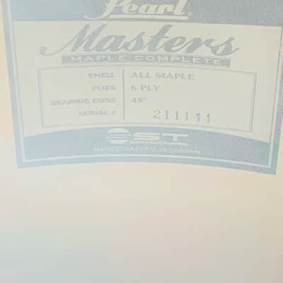 Pearl Masters Maple Complete 16"x16" Floor Tom W/ Super Hoop - Red Burst Stripe SN: 211144 image 2