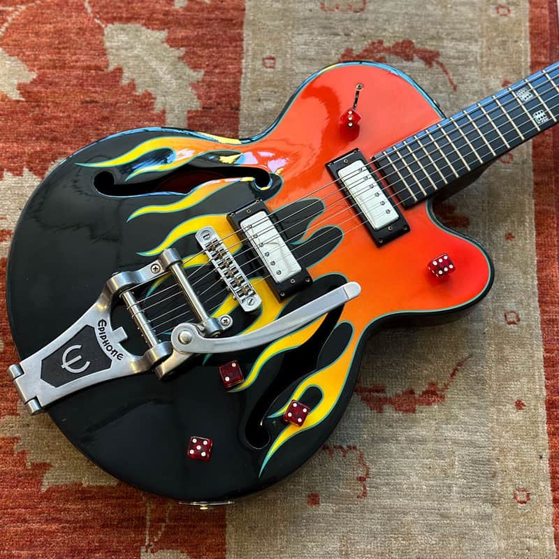 Limited Edition Epiphone FlameKat Semi Hollow Electric Guitar w/Hard Case image 1