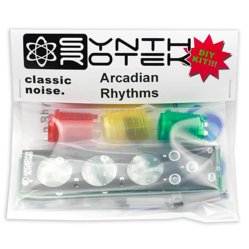 Synthrotek Arcadian Rhythms DIY Kit, Stoplight - Arcade Style Manual Gate Eurorack Kit image 1