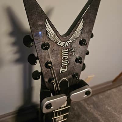 Dean Michael Amott Tyrant Battle Axe RARE Dave Mustaine flying V *UPGRADES Seymour Duncan black winter pickups image 16