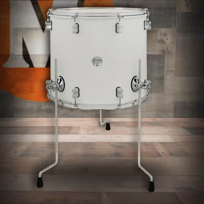 PDP Concept Maple 16x18 Floor Tom - Pearlescent White Lacquer w/ Chrome Hardware (PDCM1618TTPW) image 1