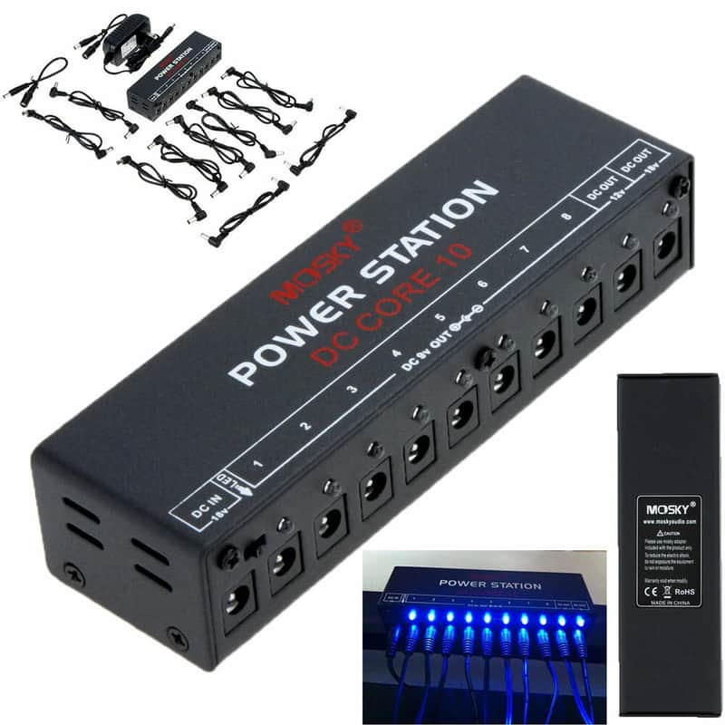 New MOSKY Guitar Effect Pedal Board Power Supply Station 10 Output 9/12/18V US Plug image 1