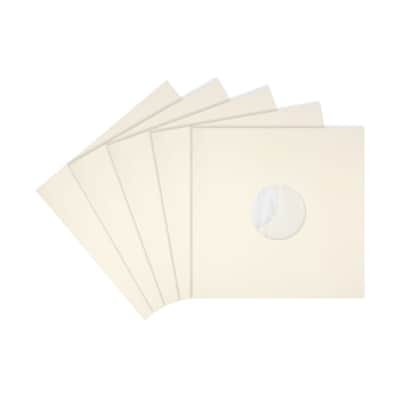 (100) 12" Ivory Paper Plastic Record Heavyweight Polylined Inner Sleeves 12IAIV image 11
