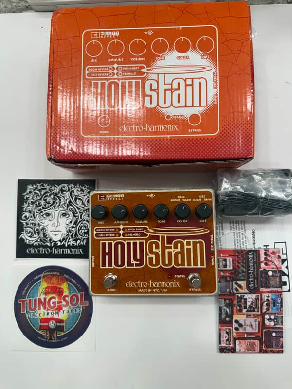 Electro Harmonix Holy Stain Reverb Pitch Shifter Tremolo EHX Guitar Effect Pedal image 1