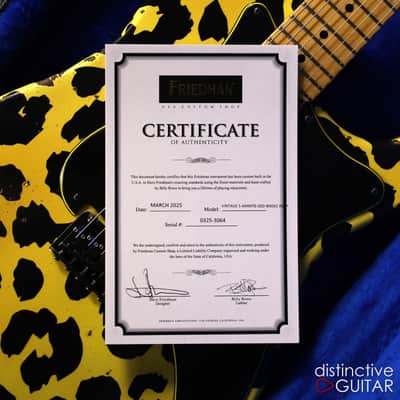 Friedman Guitars Vintage S - Graffiti Yellow Leopard image 14