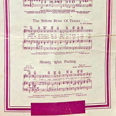 (USED/VINTAGE Sheet Music) Party Doll - Piano/Vocal/Guitar image 3