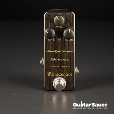 Reverb.com listing, price, conditions, and images for one-control-anodized-brown-distortion