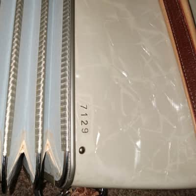 COPPER AND WHITE RONDINI PIANO ACCORDION 120 BUTTONS image 3