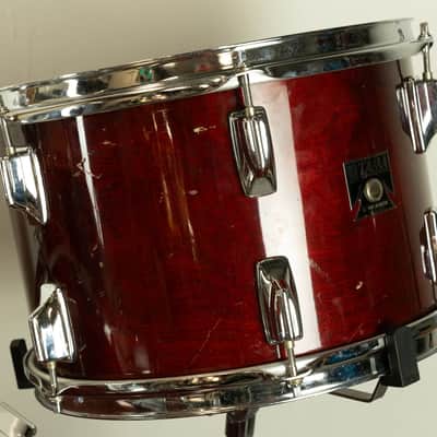 1980s Tama Cherry Wine 14x22 8.5x13 and 16x16 Drum Set image 5