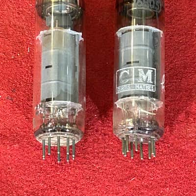 Unknown/Curtis Mathes Vintage Mismatch Pair 6BQ5/EL84 Amplifier Vacuum Tubes 1970s - Clear Glass image 1