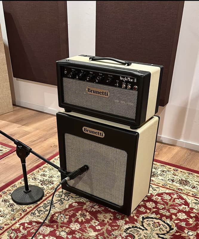 Brunetti Singleman 50 watt Head + Cabinet 2020 - Bianco e nero image 1