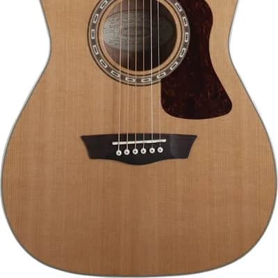 Washburn F11S Heritage 10 Series Folk Acoustic Guitar. Natural image 3