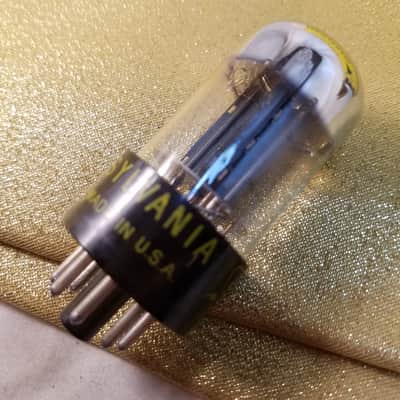 Sylvania 6SN7GTA tNOS AT1000 TESTED Balanced! PI Vacuum Tube T8 Chrome top angled T plate 6SN7GTB dual triode 1954-1959 image 7