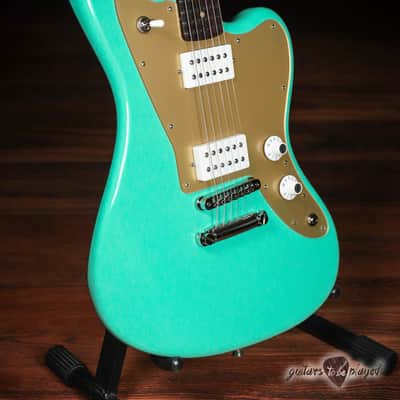 Fano JM6 Oltre Humbucker-Mount TV Jones PowerTron Guitar w/ Bag – Seafoam Green image 3