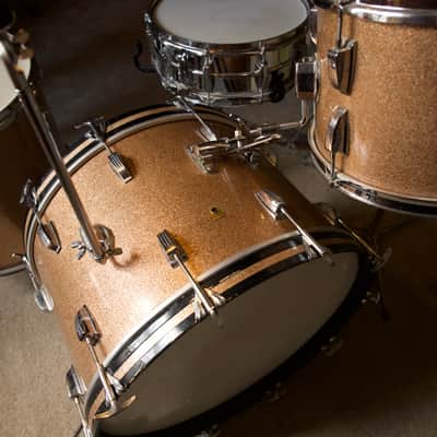 Ludwig 980 Super Classic 1966 - Champagne Sparkle with full factory checklist & original drum heads image 17
