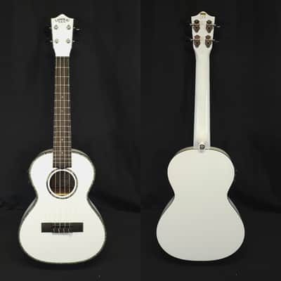 Lanikai Julia Michaels White Pearl Tenor Signature Acousic Electric Ukulele w/i ag image 2