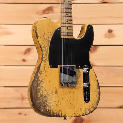 Fender Custom Shop Limited 1950s C-Wah Pine Esquire Super Heavy Relic - Aged Nocaster Blonde - R131443 - PLEK'd image 1