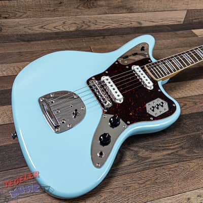 USED-Squier Classic Vibe '70s Jaguar Electric Guitar - Daphne Blue Finish image 7