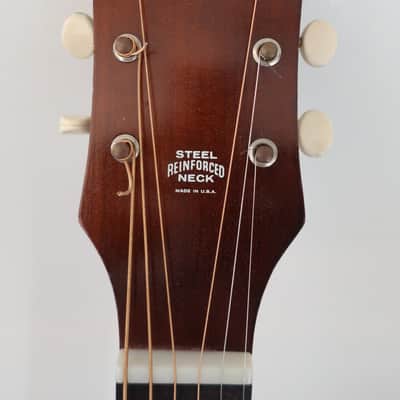 Vintage 1960s Harmony Kay Silvertone Stella Bigger Body Version Of Stella Cowboy Acoustic Concert 00 Size Guitar Made in USA Blonde Clean Time Warp Clean Chipboard Case image 4